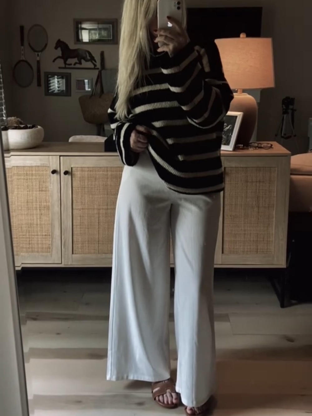 H&M Black and White Striped Sweater or Dress